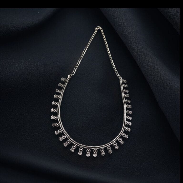 Silver Plated Choker Necklace – Perfect for Casual & Ethnic Wear