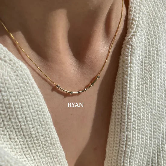 Aurame Morse Code Name Necklace