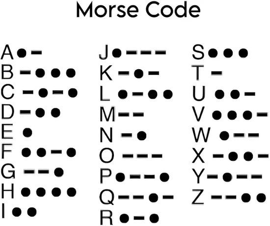 Aurame Morse Code Name Necklace