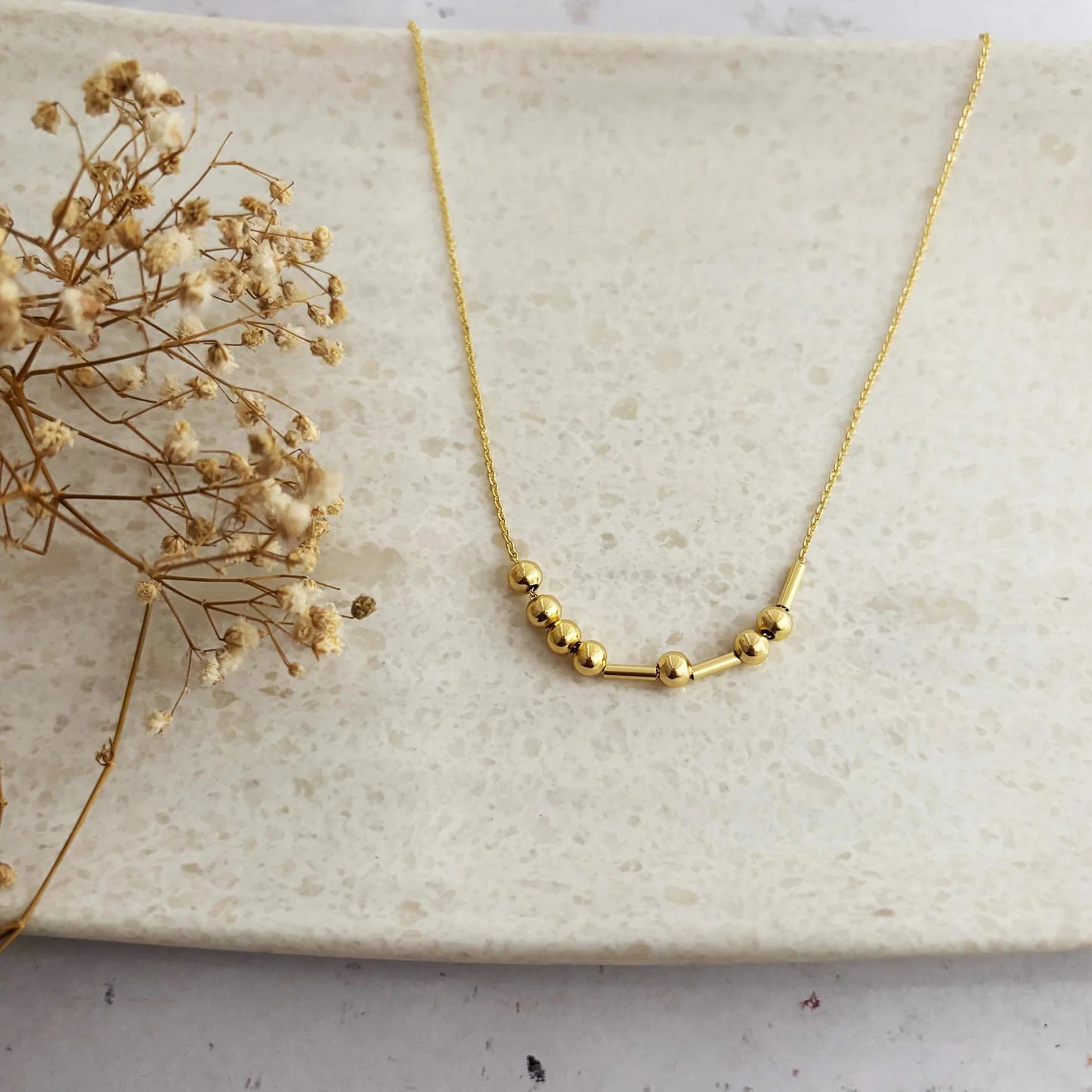 Aurame Morse Code Name Necklace